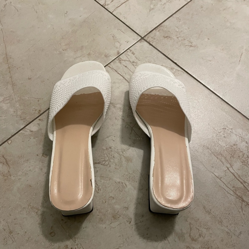 Elegant White Women's Slide Sandals